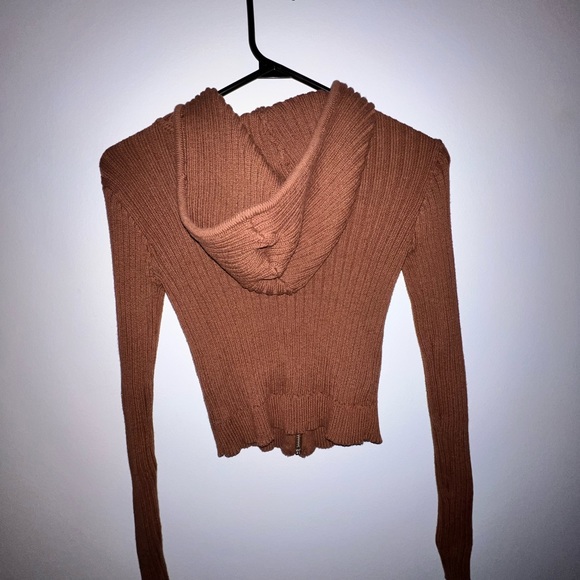 AÉROPOSTALE CROPPED BROWN VEST SIZE S - Picture 5 of 5